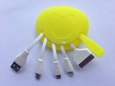 多接口手机数据线 实用与可爱的完美结合